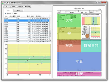 腐朽診断結果の表示に特化